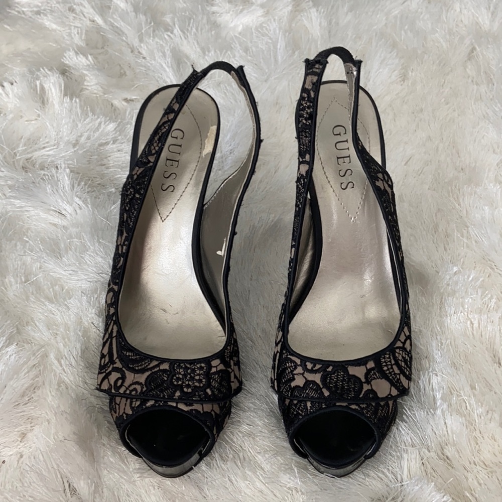 Preloved Guess Lace Slingback - Size 7.5